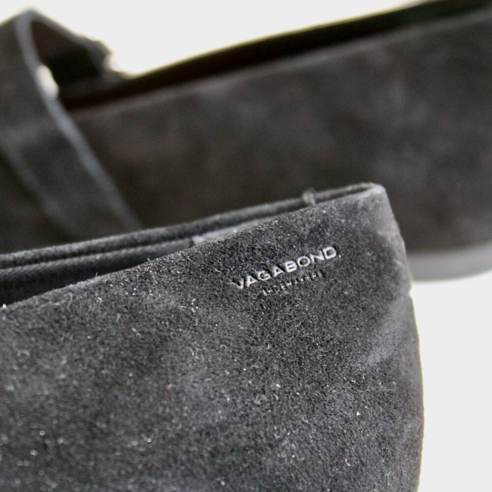 VAGABOND Women's Black Jolin Buckle-Strap Ballet Flats Size 8 - Picture 5 of 8